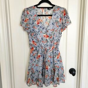 Trixxi Floral Chiffon Mini Dress Size Small